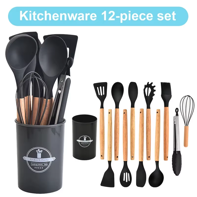 Kitchen Appliances Combo - 12Pcs Kitchen Utensil Set Silicone Spatula