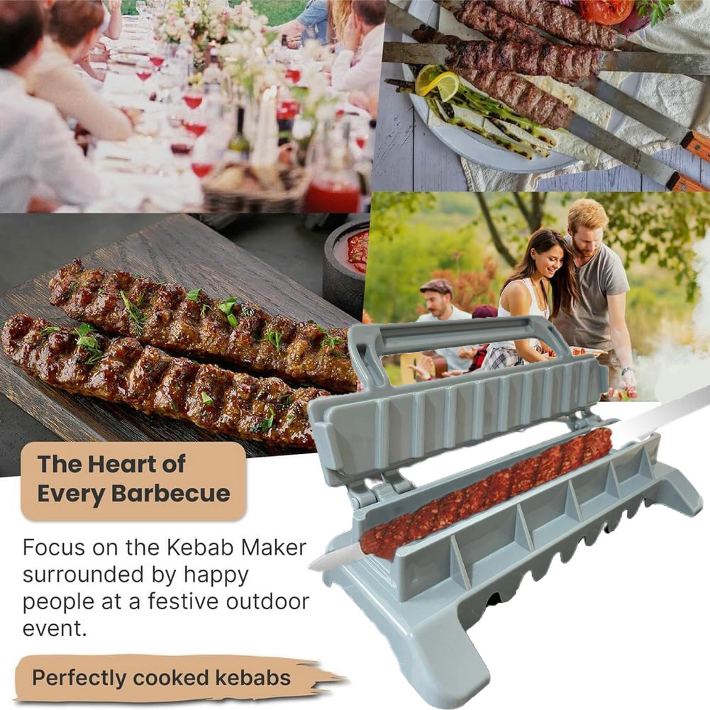 Sandwich Press Grill - NewSingle Row Kebab Maker Bbq Meat