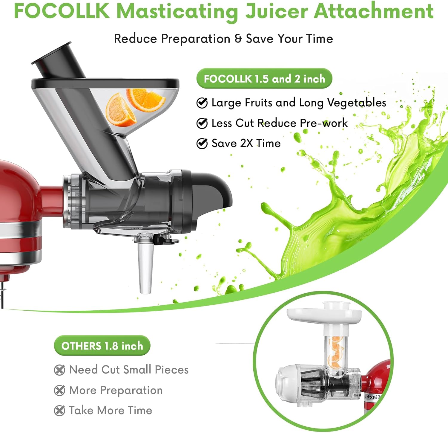 Masticating Juicer Attachment  - đánh giá và giá Juicer Cold Press Slow