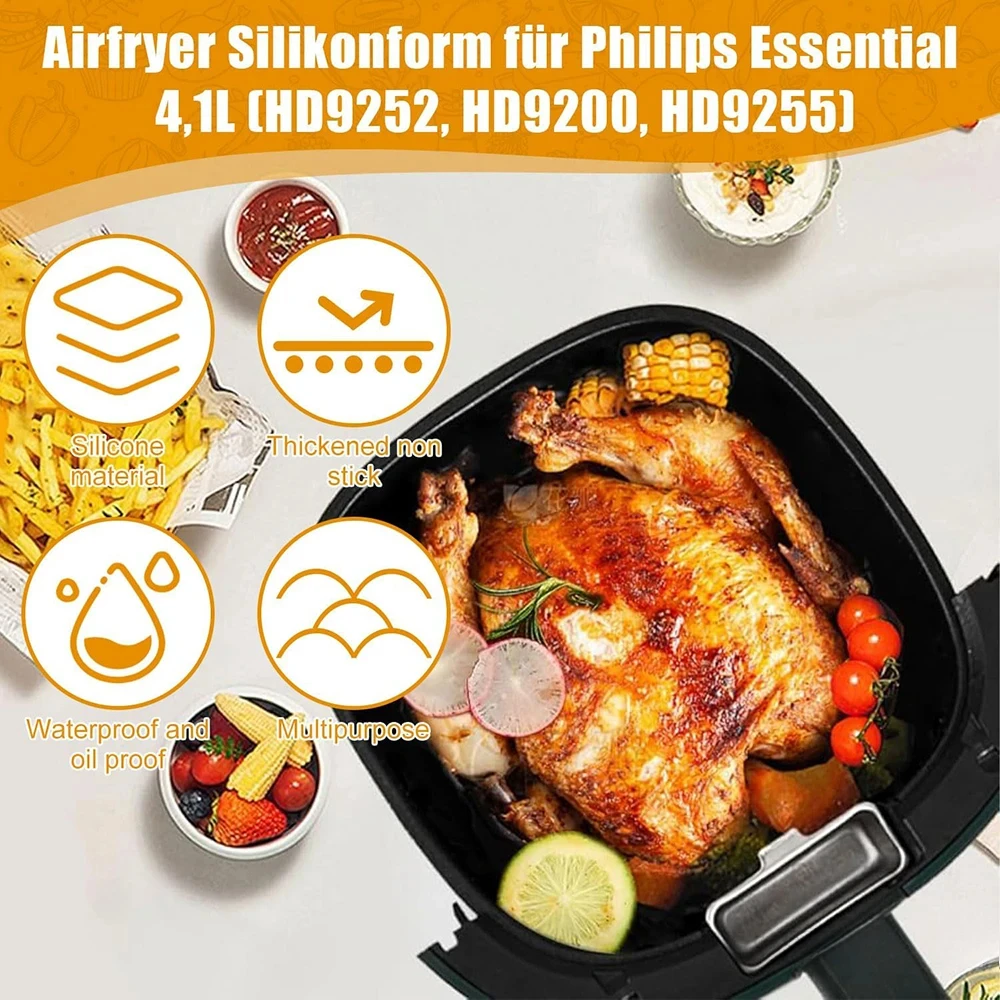 17cm Silicone Air Fryer Mold - - đánh giá và giá Air Fryer 5L Digital