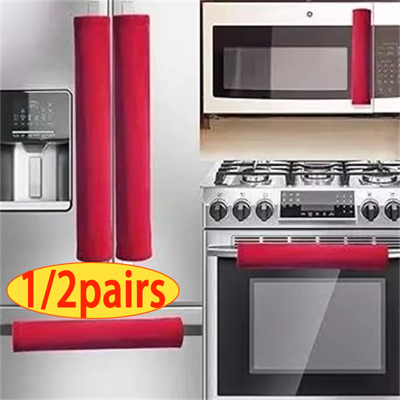 2Pcs/Set  Refrigerator Door Ha - đánh giá và giá Kitchen Appliances Red Knobs