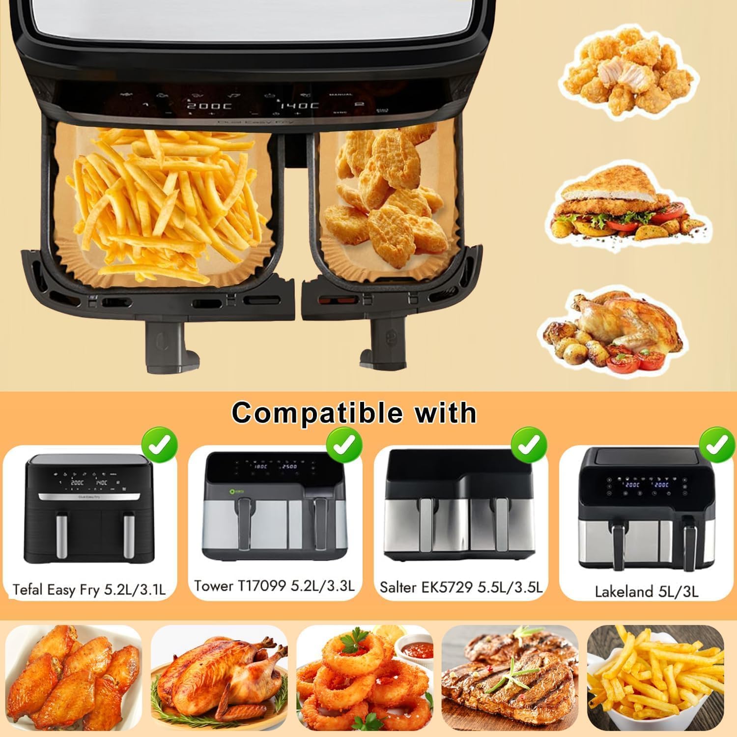 Air Fryer Baking Paper Parchme - đánh giá và giá Air Fryer 5L Digital