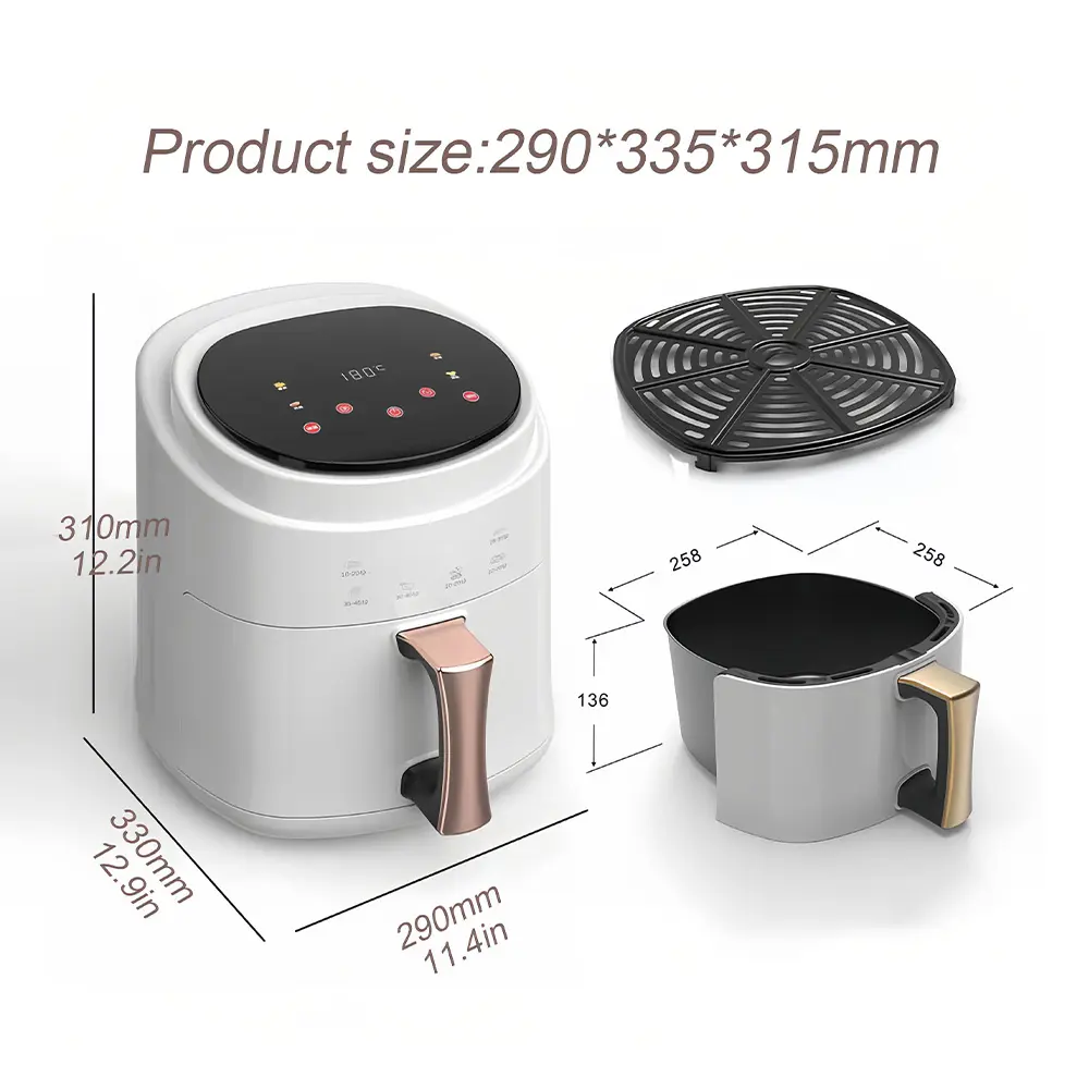 2800W 5L 6L 8L Digital Control - đánh giá và giá Air Fryer 5L Digital