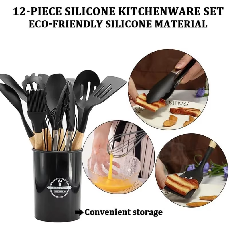 12Pcs Kitchen Utensil Set Sili - đánh giá và giá Kitchen Appliances Combo