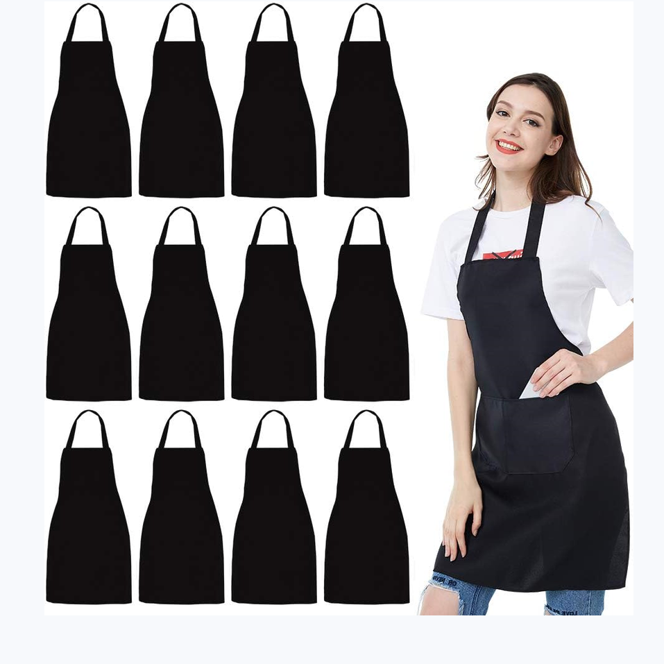 12 pcs/pack Unisex Black Apron - đánh giá và giá Kitchen Appliances Hobart