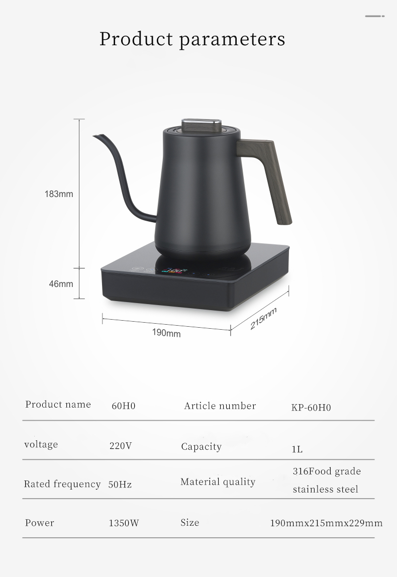 HK-60H0 1.5L Gooseneck Electri - đánh giá và giá Electric Kettle Gooseneck