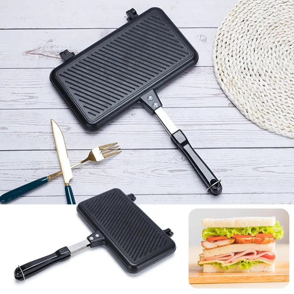 Double-Sided Frying Pan Non-St - đánh giá và giá Sandwich Press Grill