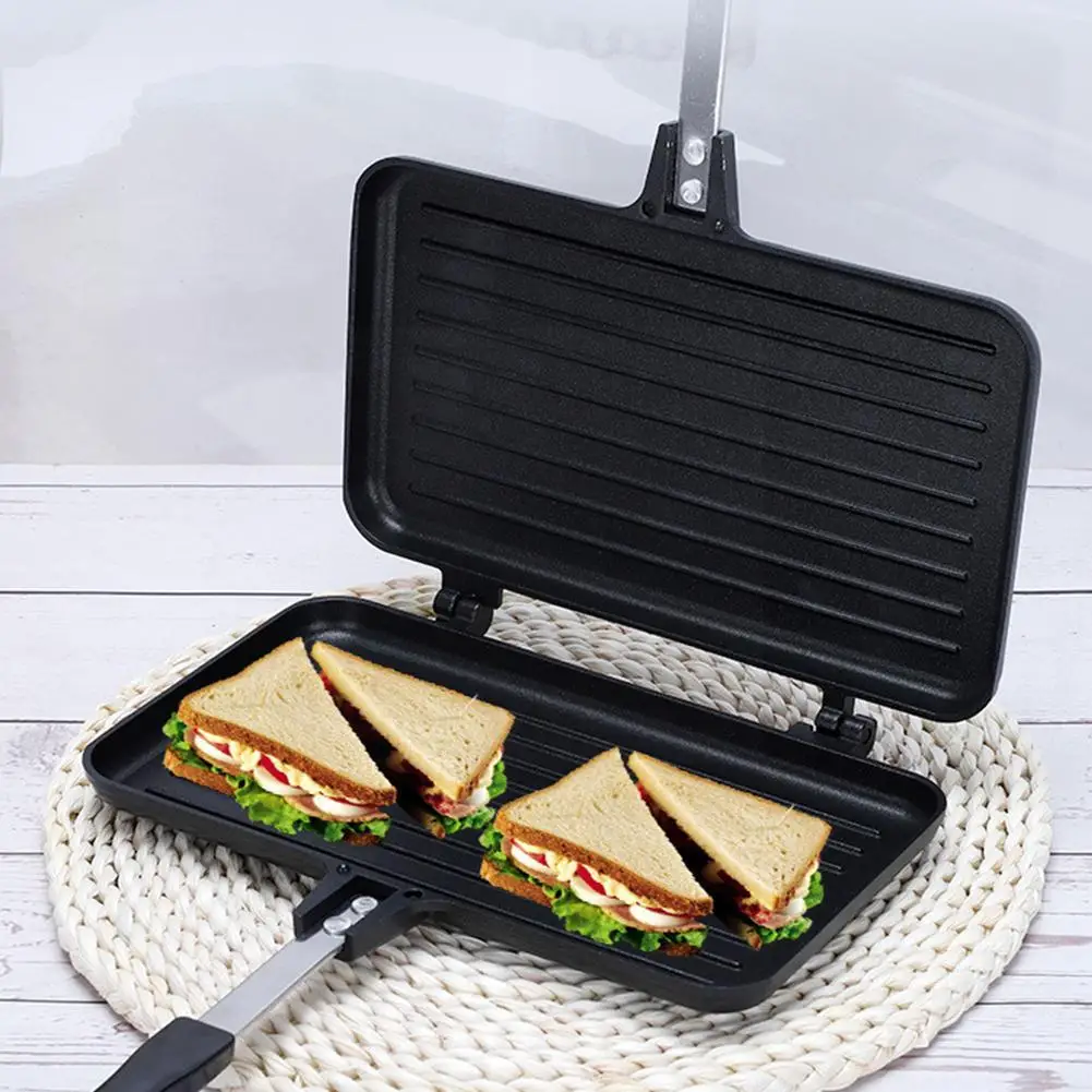 Double-Sided Frying Pan Non-St - đánh giá và giá Sandwich Press Grill
