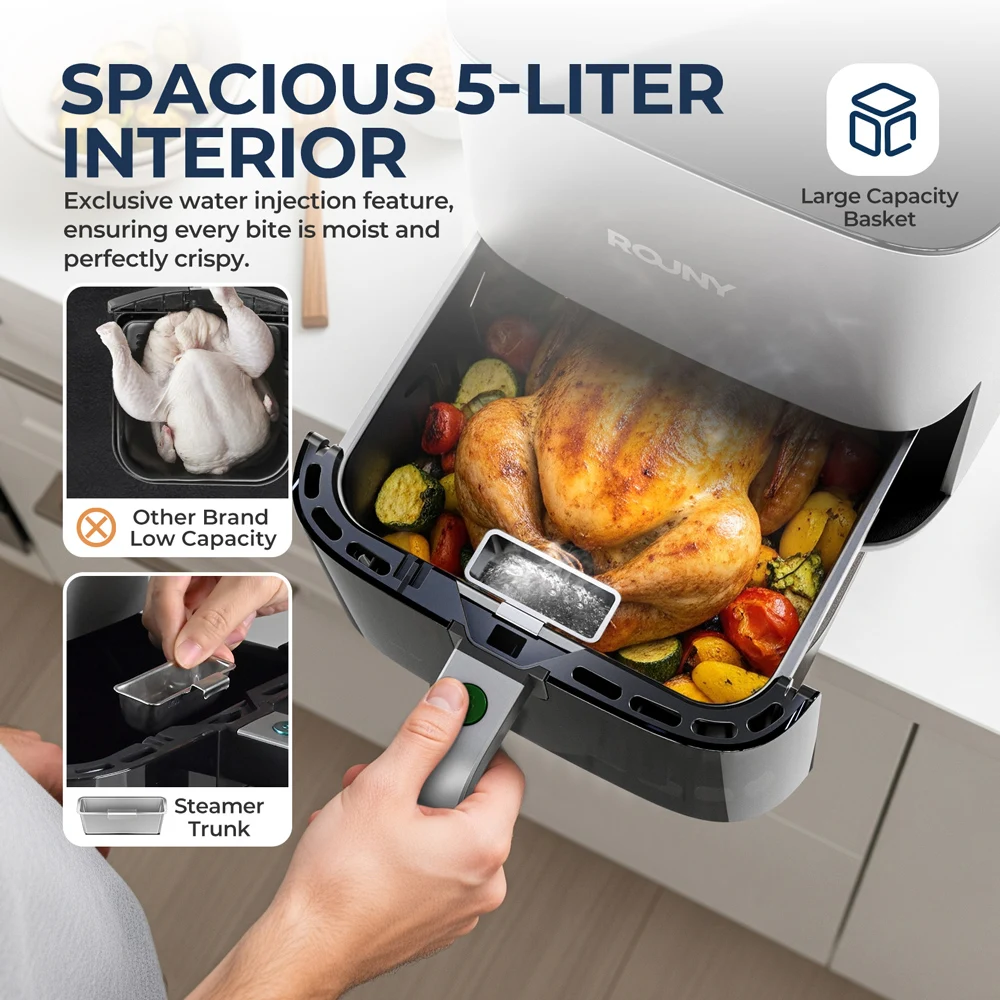 Digital Air Fryer with Visible - đánh giá và giá Air Fryer 5L Digital