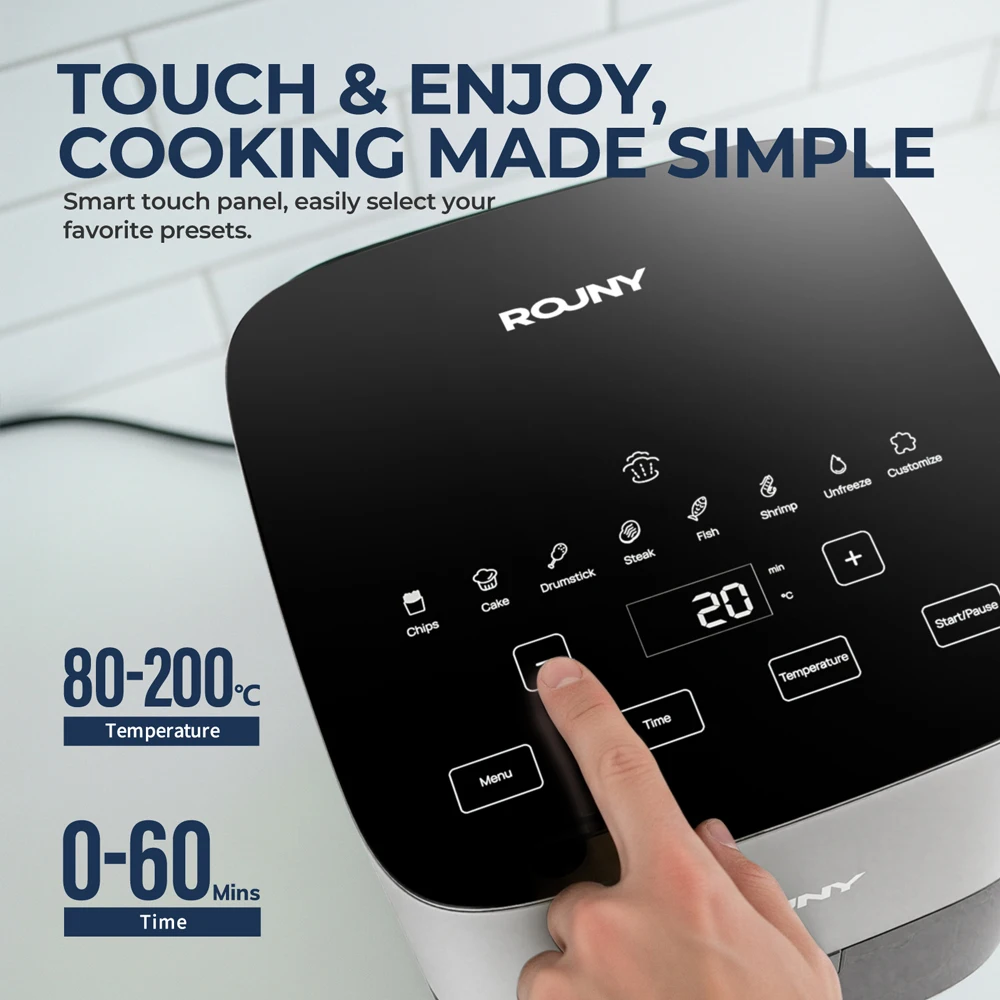 Digital Air Fryer with Visible - đánh giá và giá Air Fryer 5L Digital
